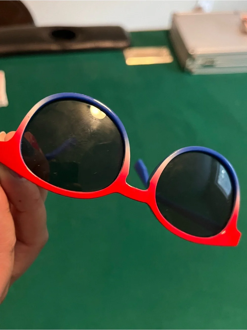 Kids Color-Block Sunglasses - Red & Blue Protective Shades